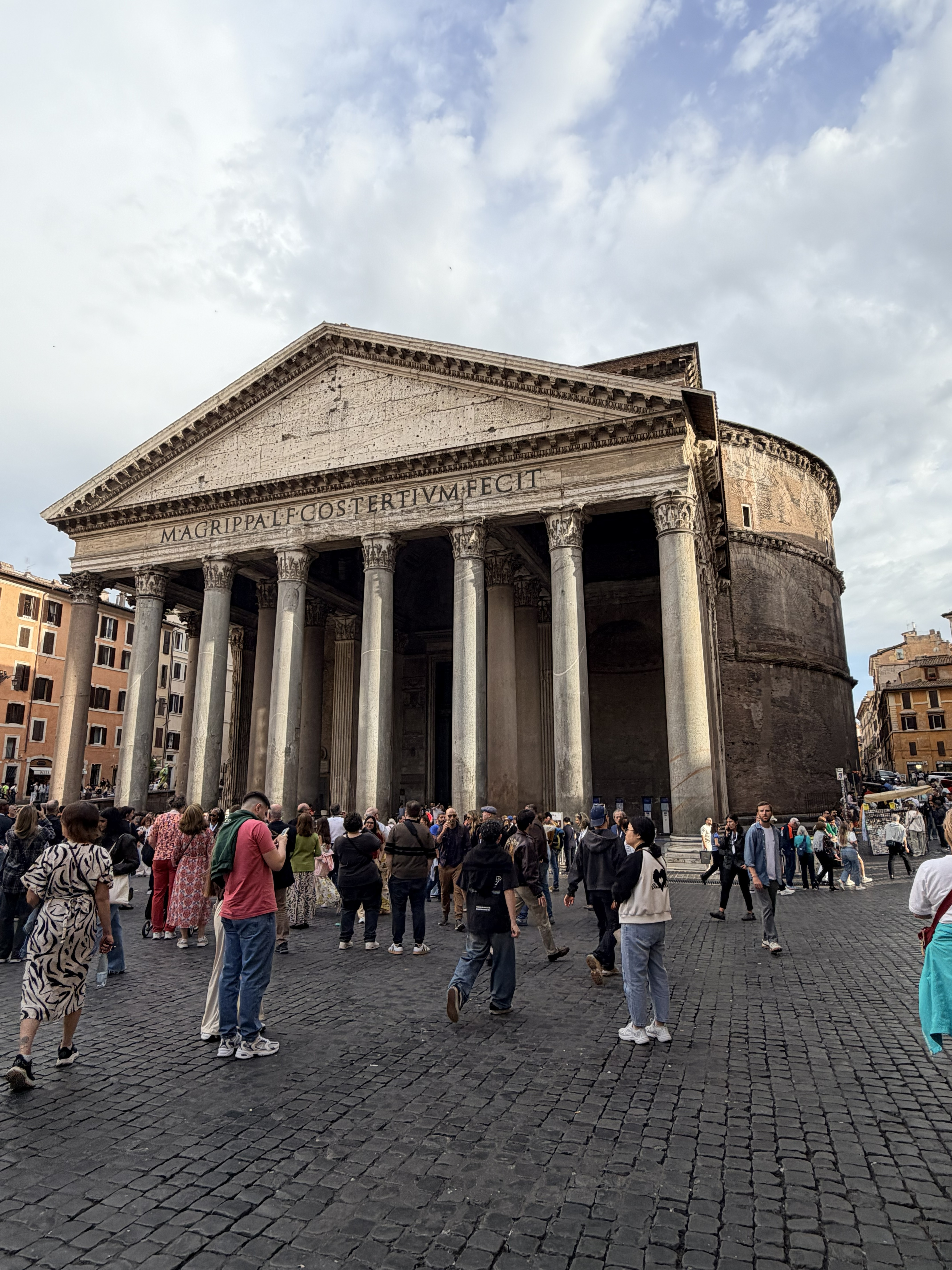The Colosseum and Roman Forum at golden hour